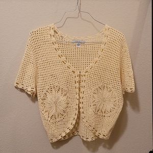 Yellow Short Sleeve Cardigan